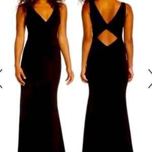 Katie May Cutout Mermaid Formal Dress - black size 4 - prom, black tie, wedding